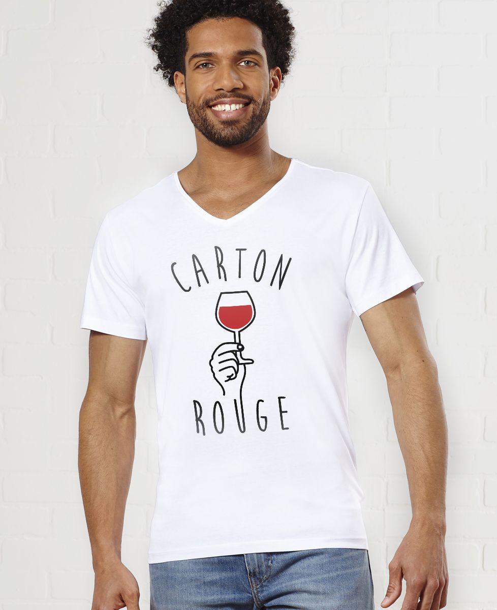 T-Shirt homme Carton rouge