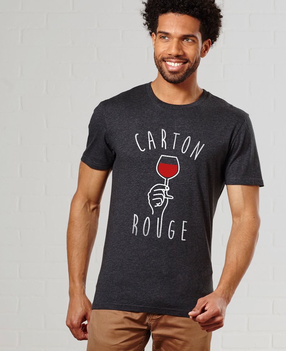 T-Shirt homme Carton rouge