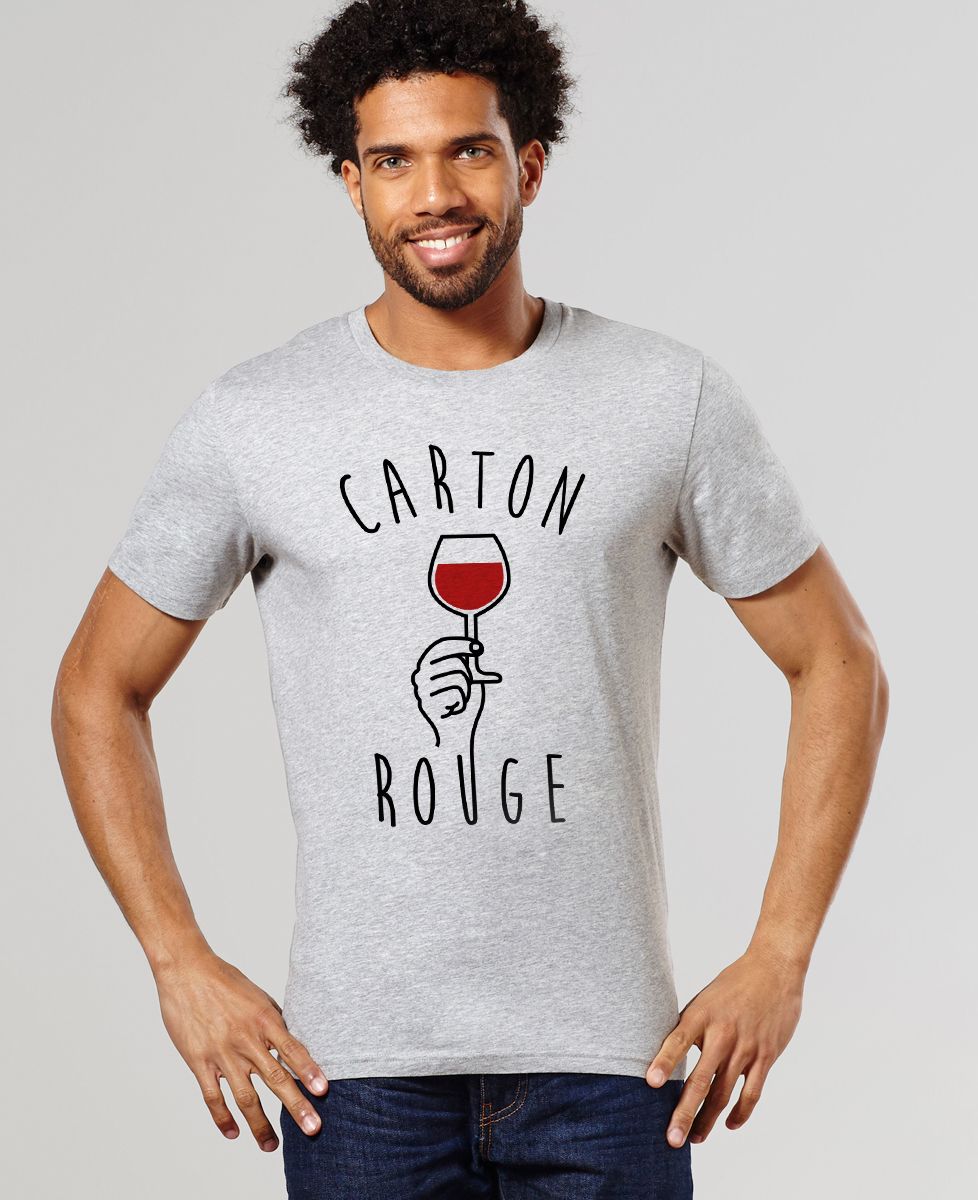 T-Shirt homme Carton rouge