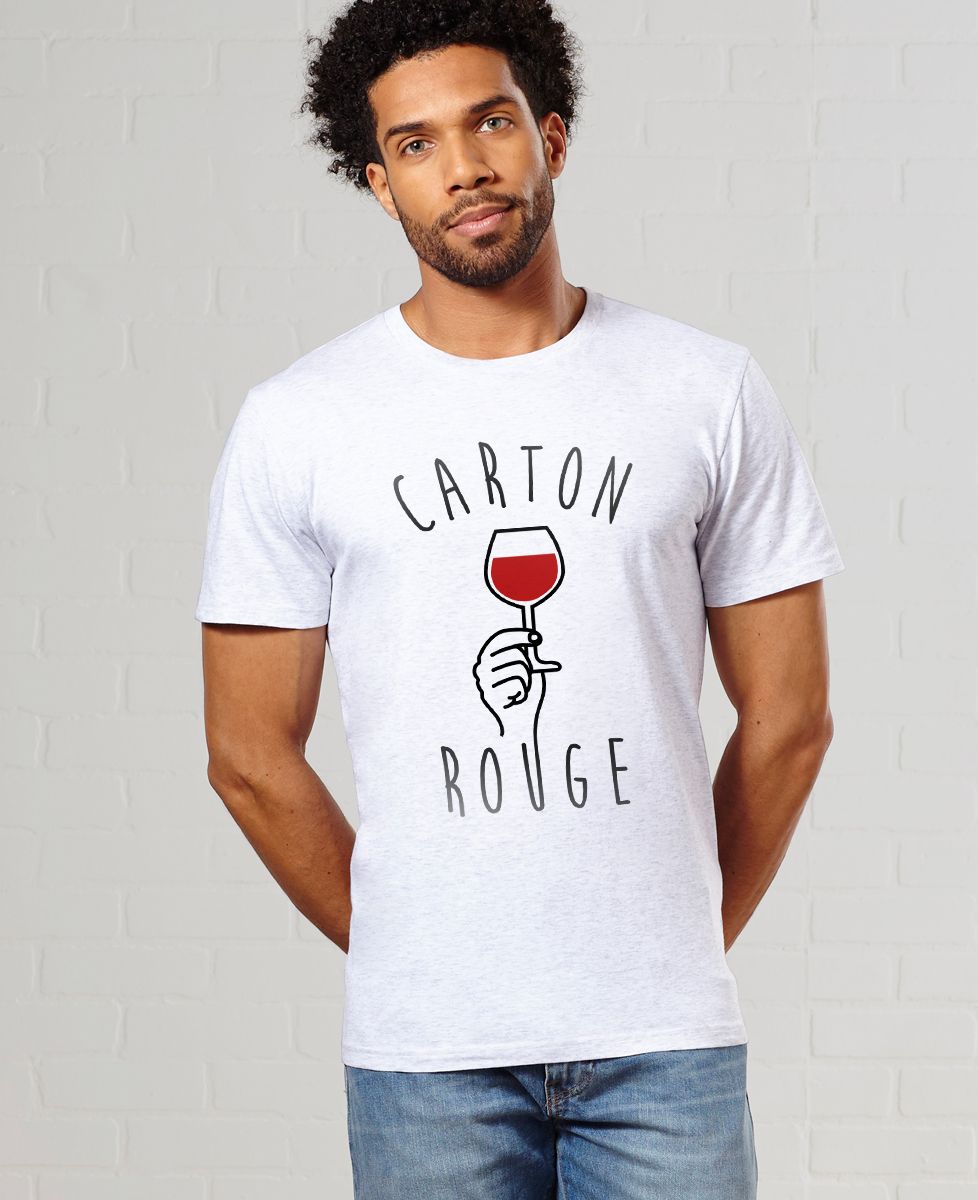 T-Shirt homme Carton rouge