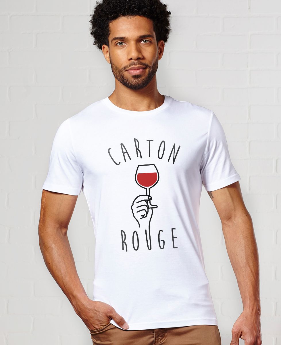 T-Shirt homme Carton rouge