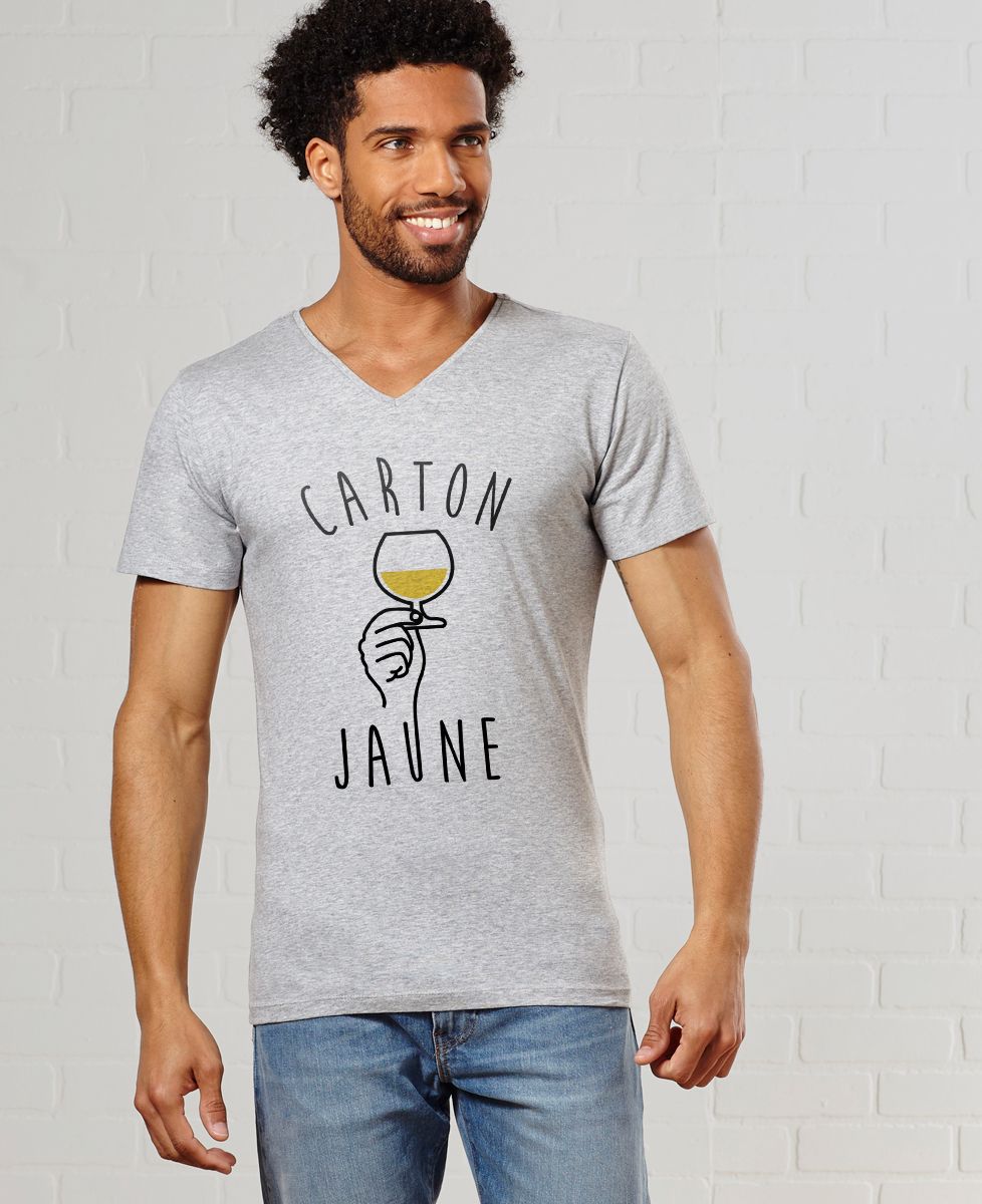 T-Shirt homme Carton jaune