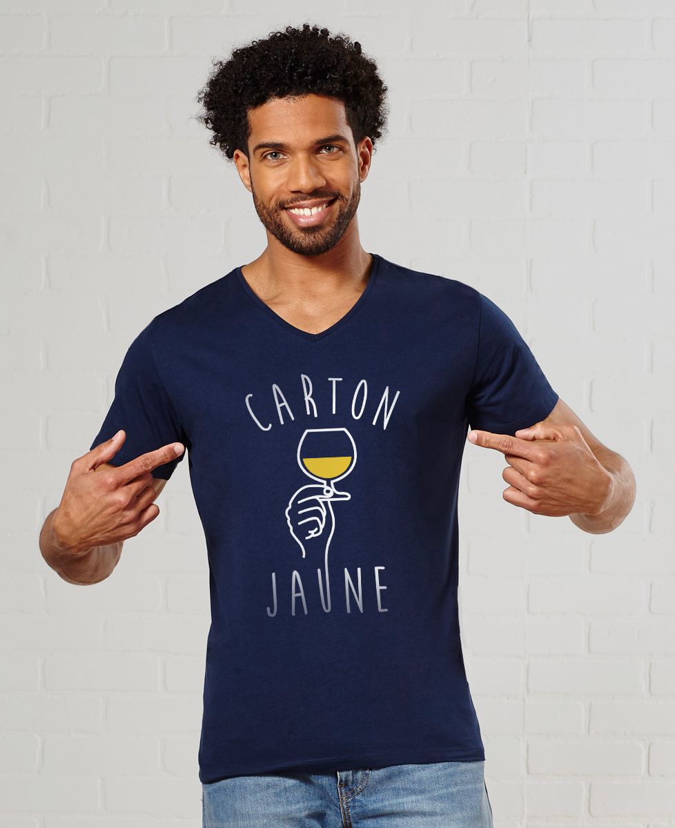 T-Shirt homme Carton jaune