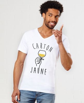 T-Shirt homme Carton jaune
