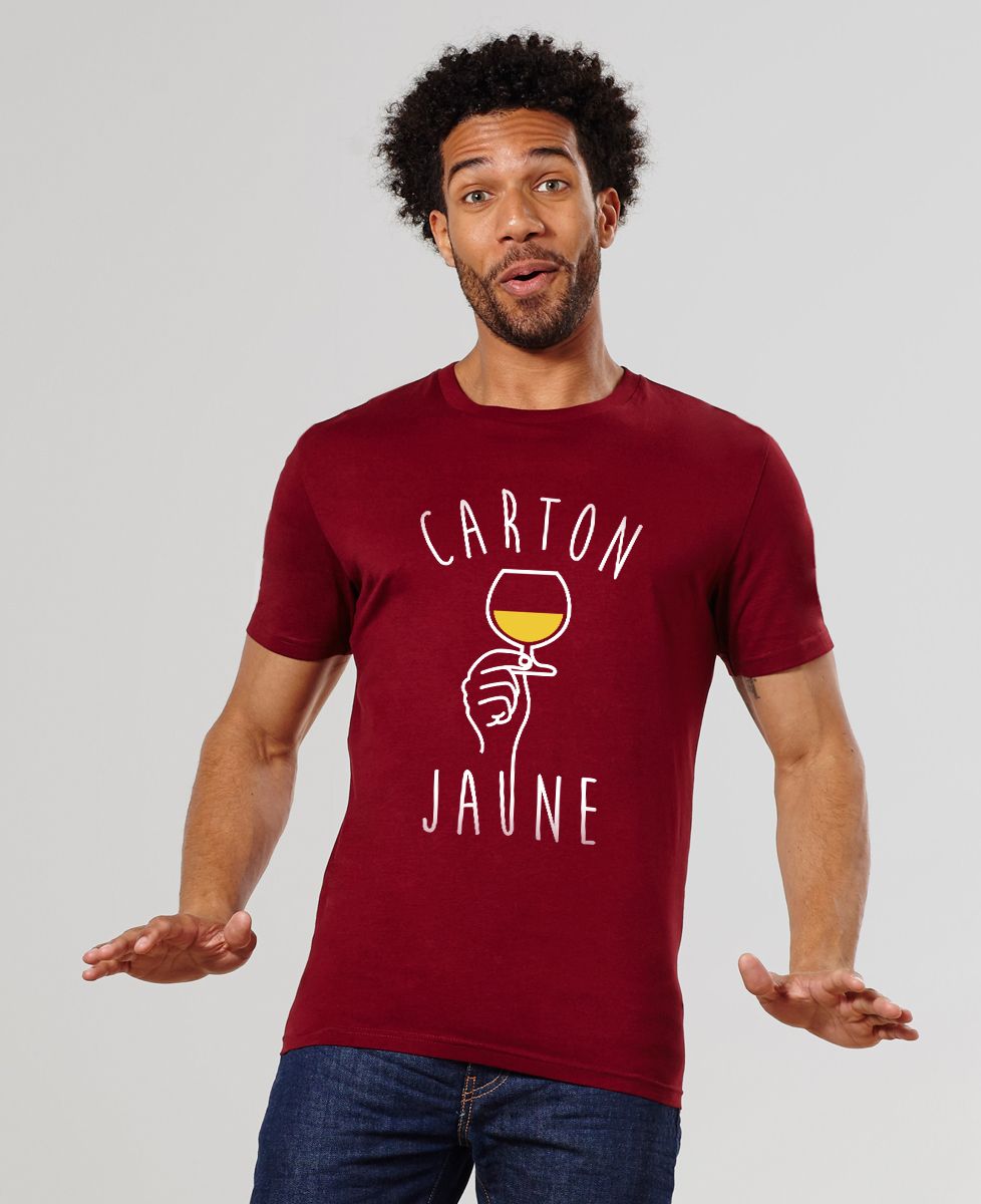 T-Shirt homme Carton jaune