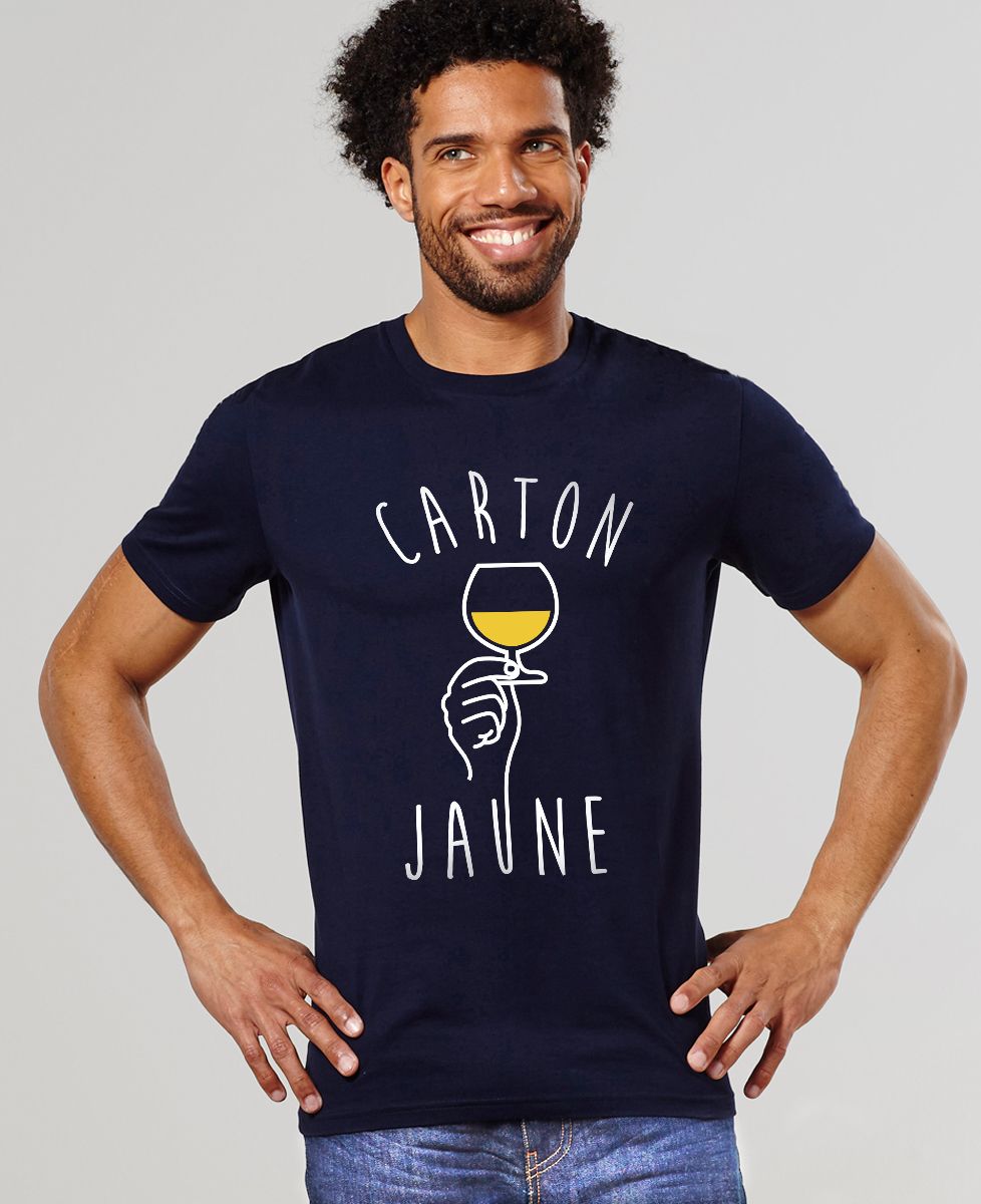 T-Shirt homme Carton jaune