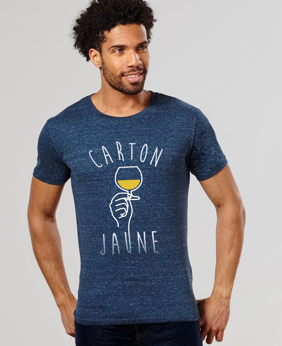 T-Shirt homme Carton jaune