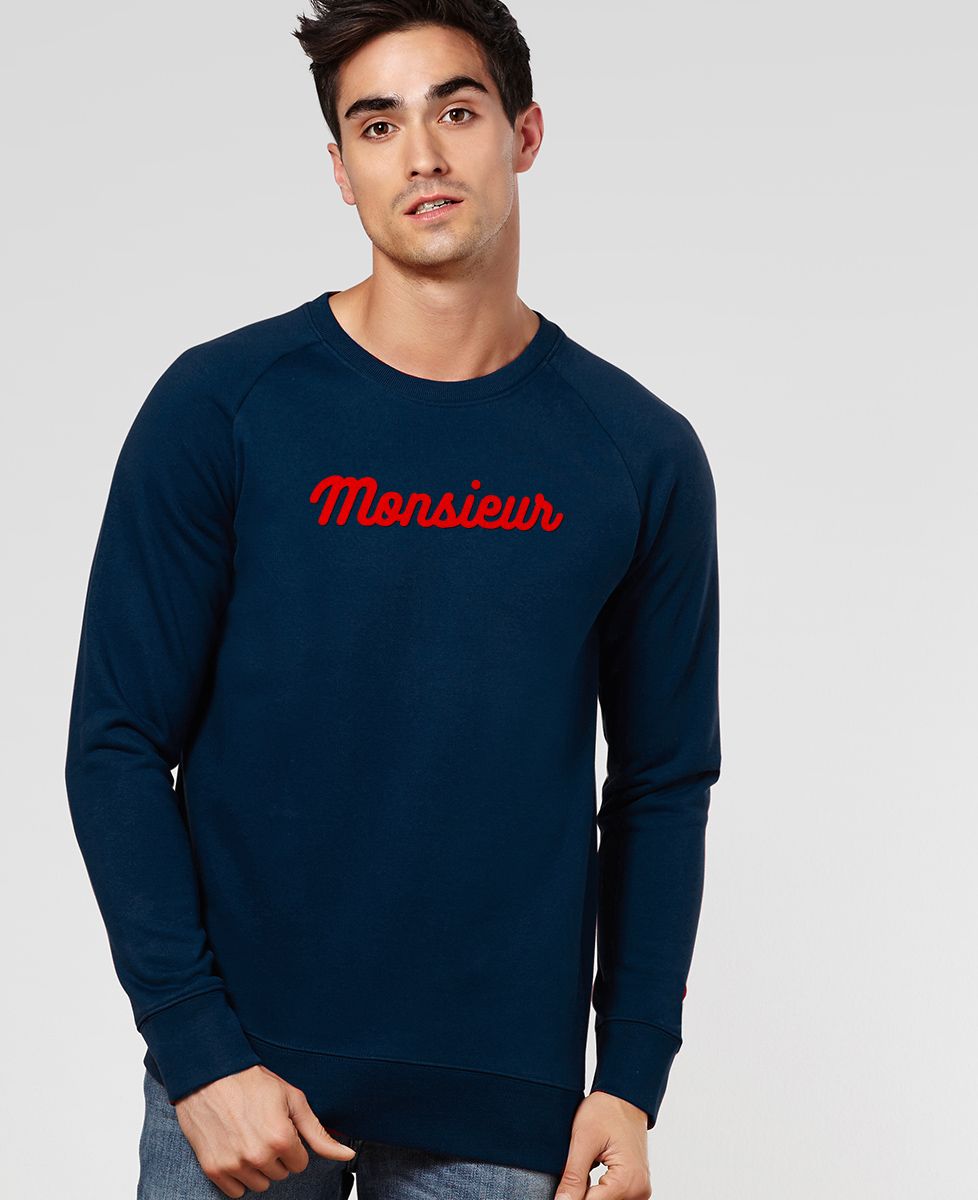 Sweatshirt homme Monsieur (effet velours) - Cadeaux Couple, Mariage