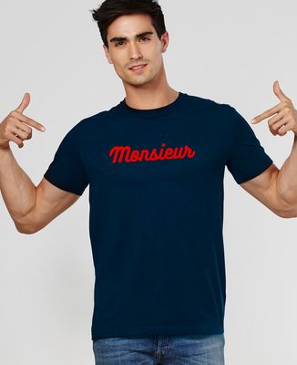 T-Shirt homme Monsieur (effet velours)
