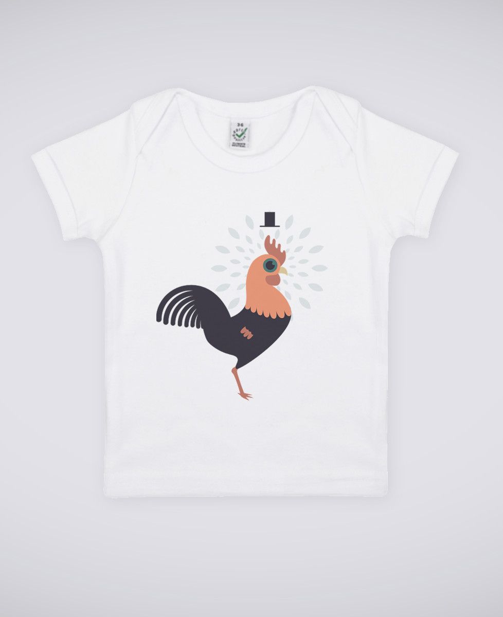 T Shirt Bebe Coq Monsieur Tshirt Kids Mode Enfant