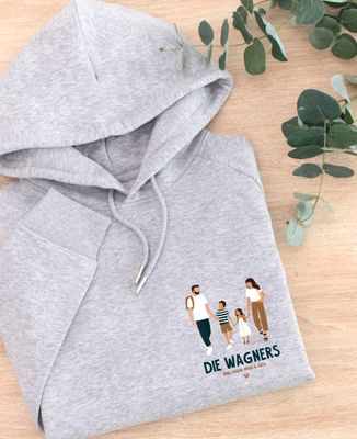 Hoodie Frauen Familie in der Schule individualisiert