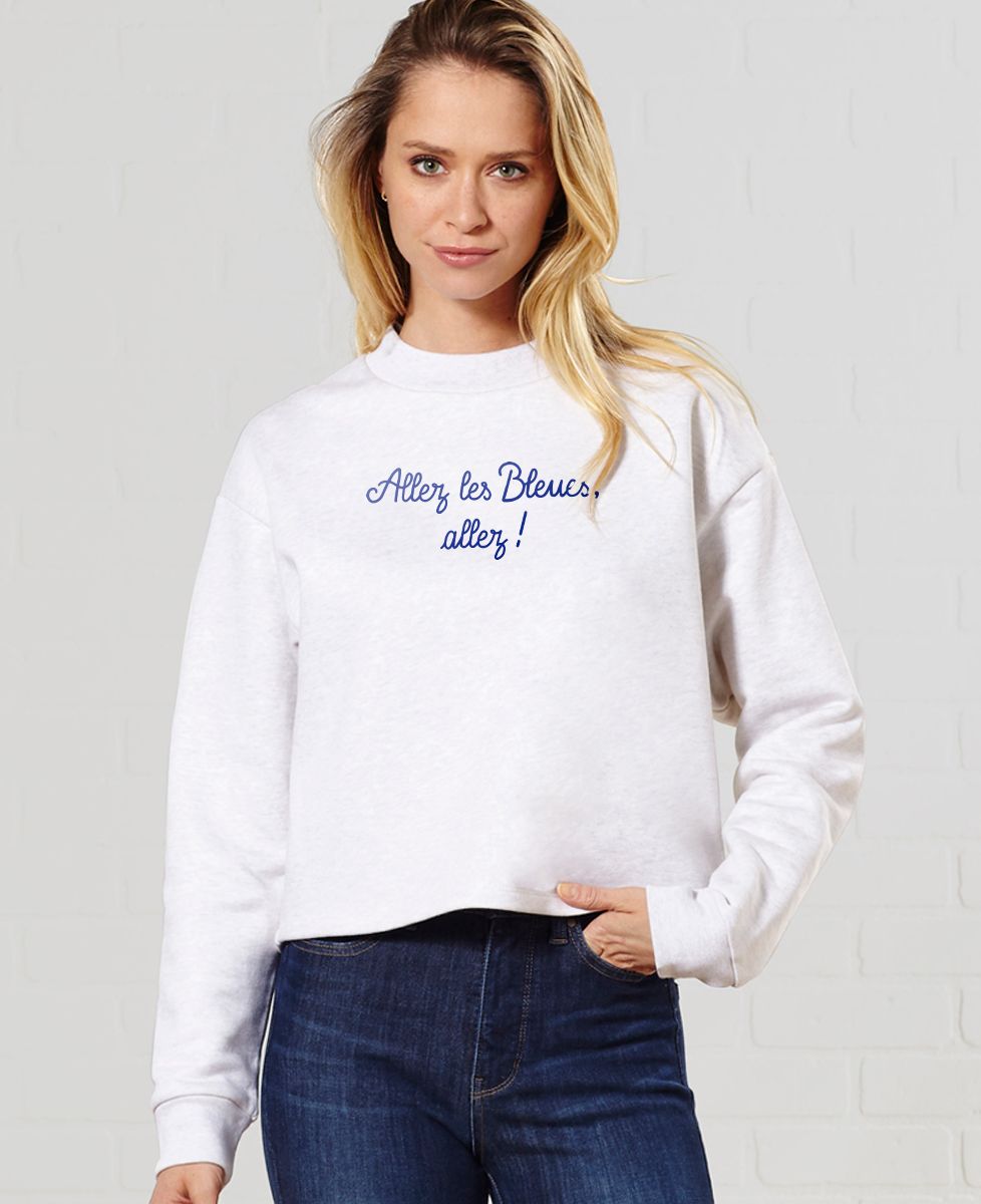 Sweatshirt femme Allez les bleues