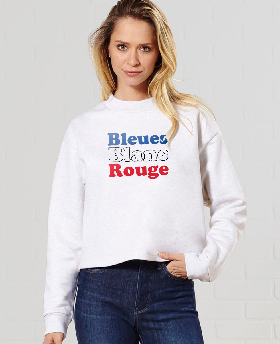 Sweatshirt femme Bleues blanc rouge