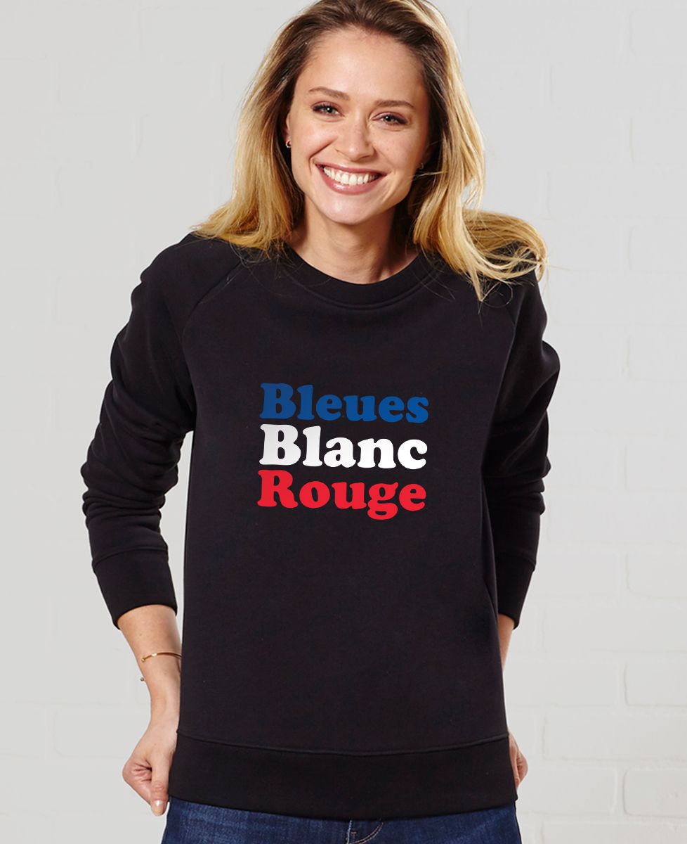 Sweatshirt femme Bleues blanc rouge