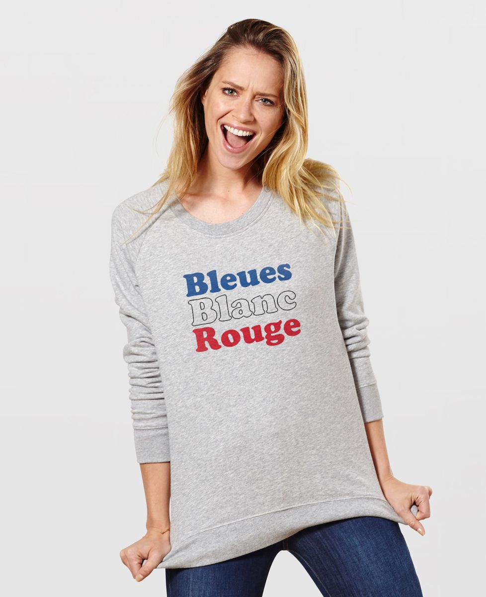 Sweatshirt femme Bleues blanc rouge