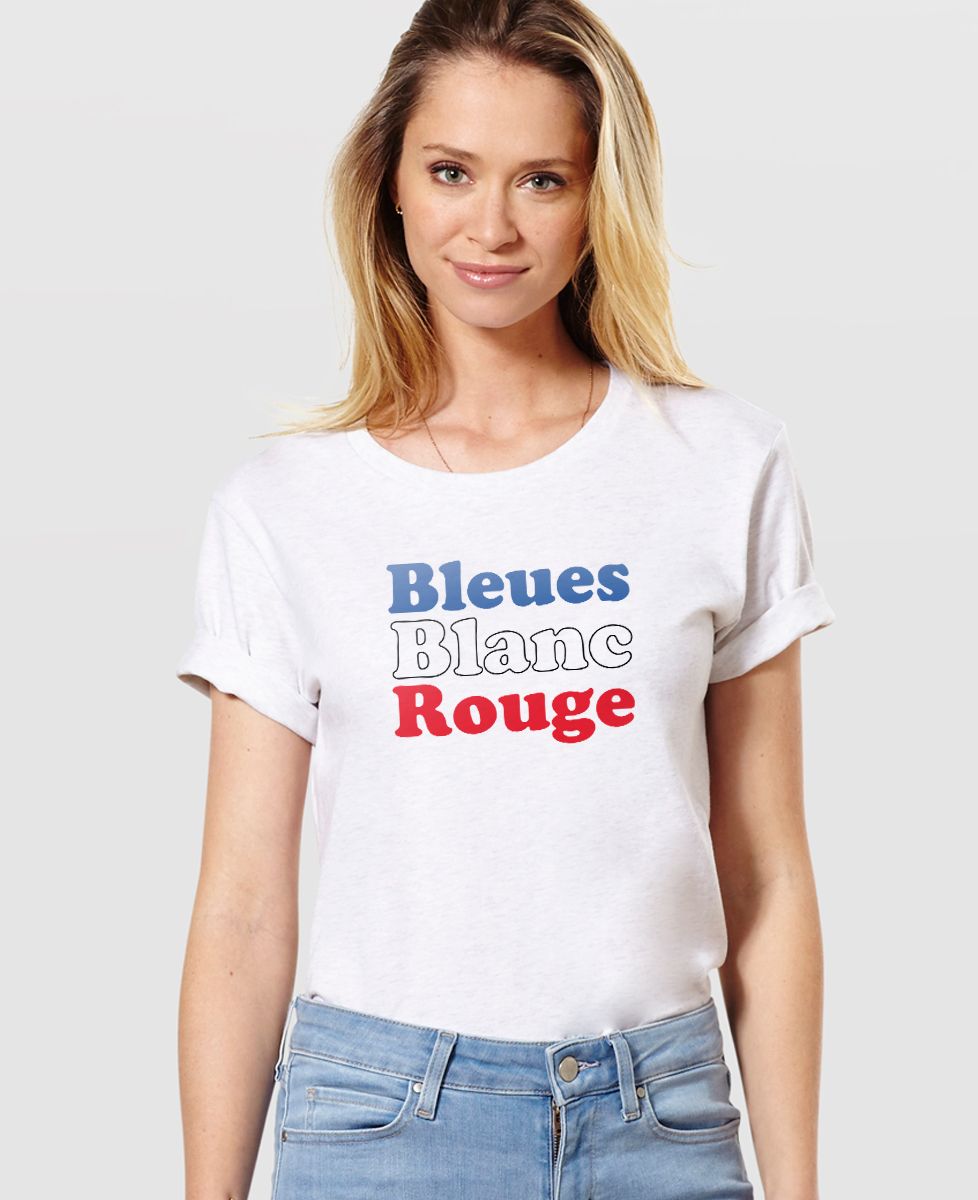 T-Shirt femme Bleues blanc rouge