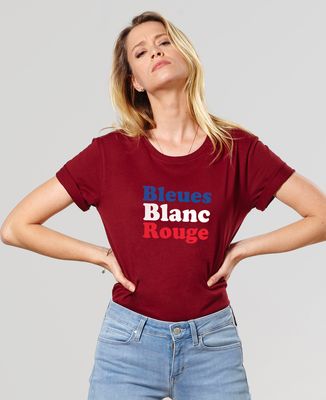 T-Shirt femme Bleues blanc rouge