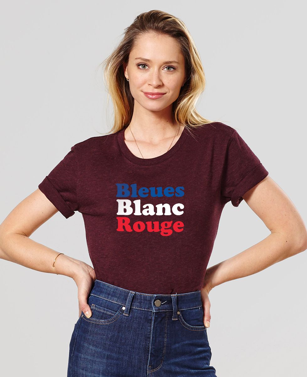 T-Shirt femme Bleues blanc rouge