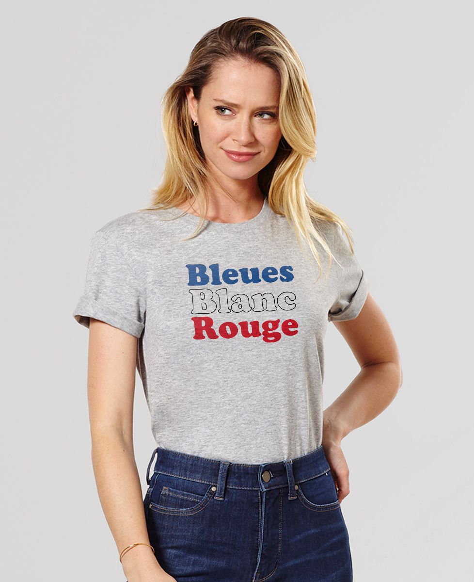 T-Shirt femme Bleues blanc rouge