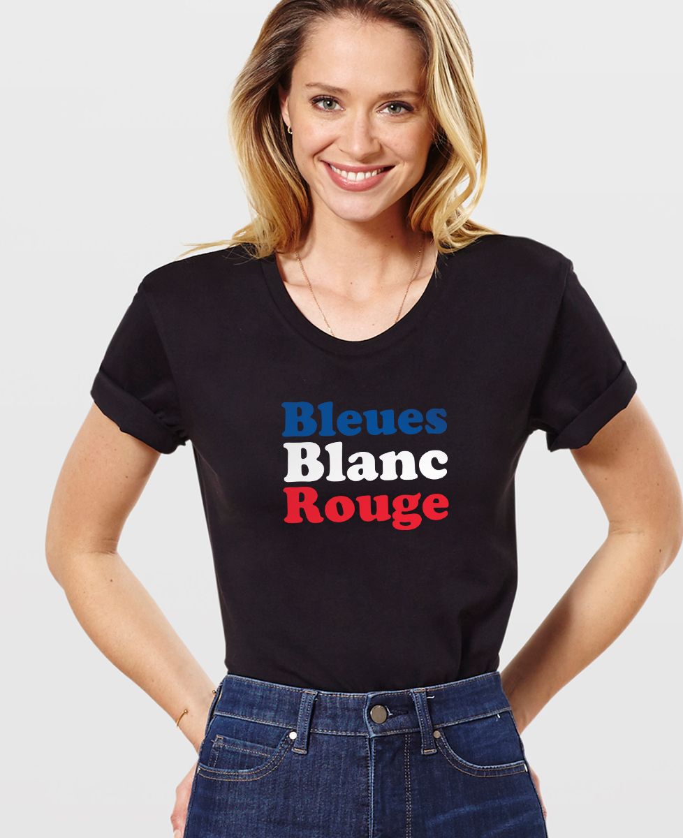T-Shirt femme Bleues blanc rouge