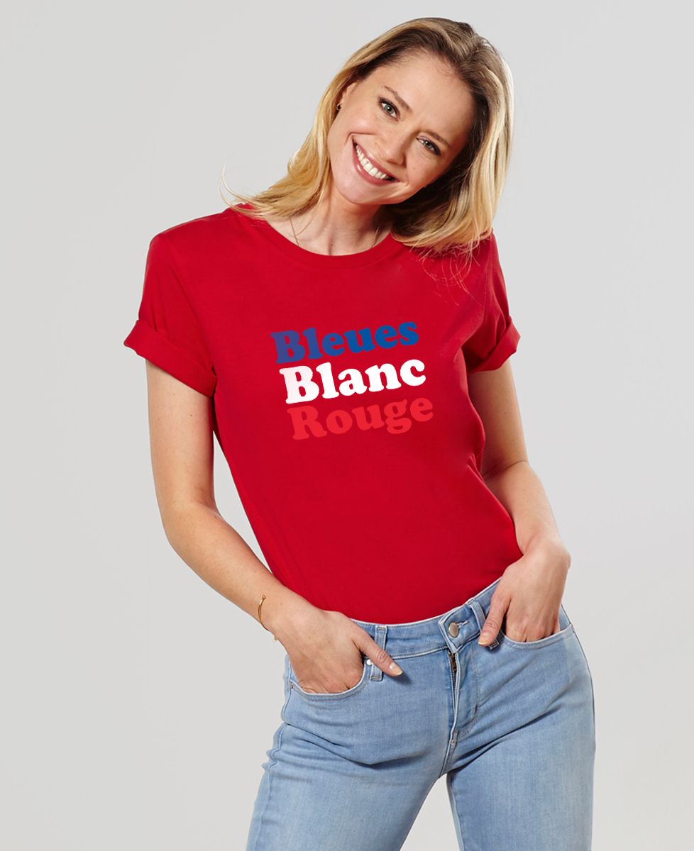 T-Shirt femme Bleues blanc rouge