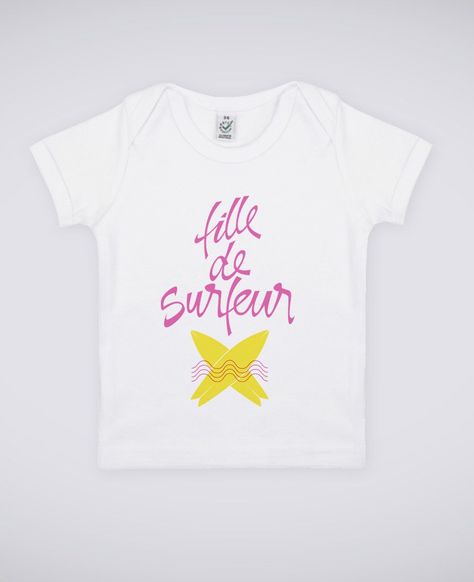 T Shirt Bebe Fille De Surfeur Monsieur Tshirt Kids Mode Enfant