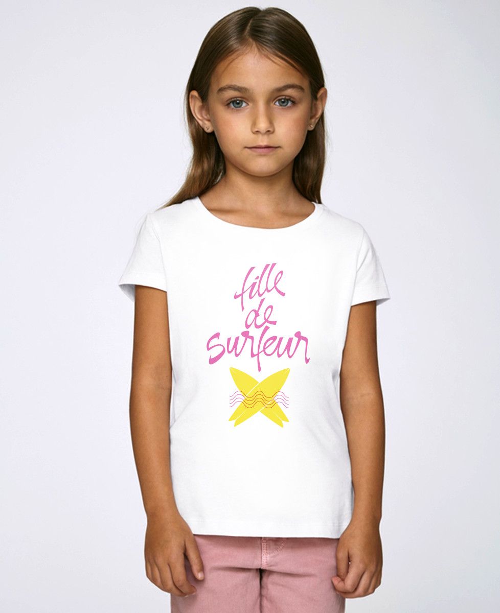 T-shirt enfant Fille de surfeur