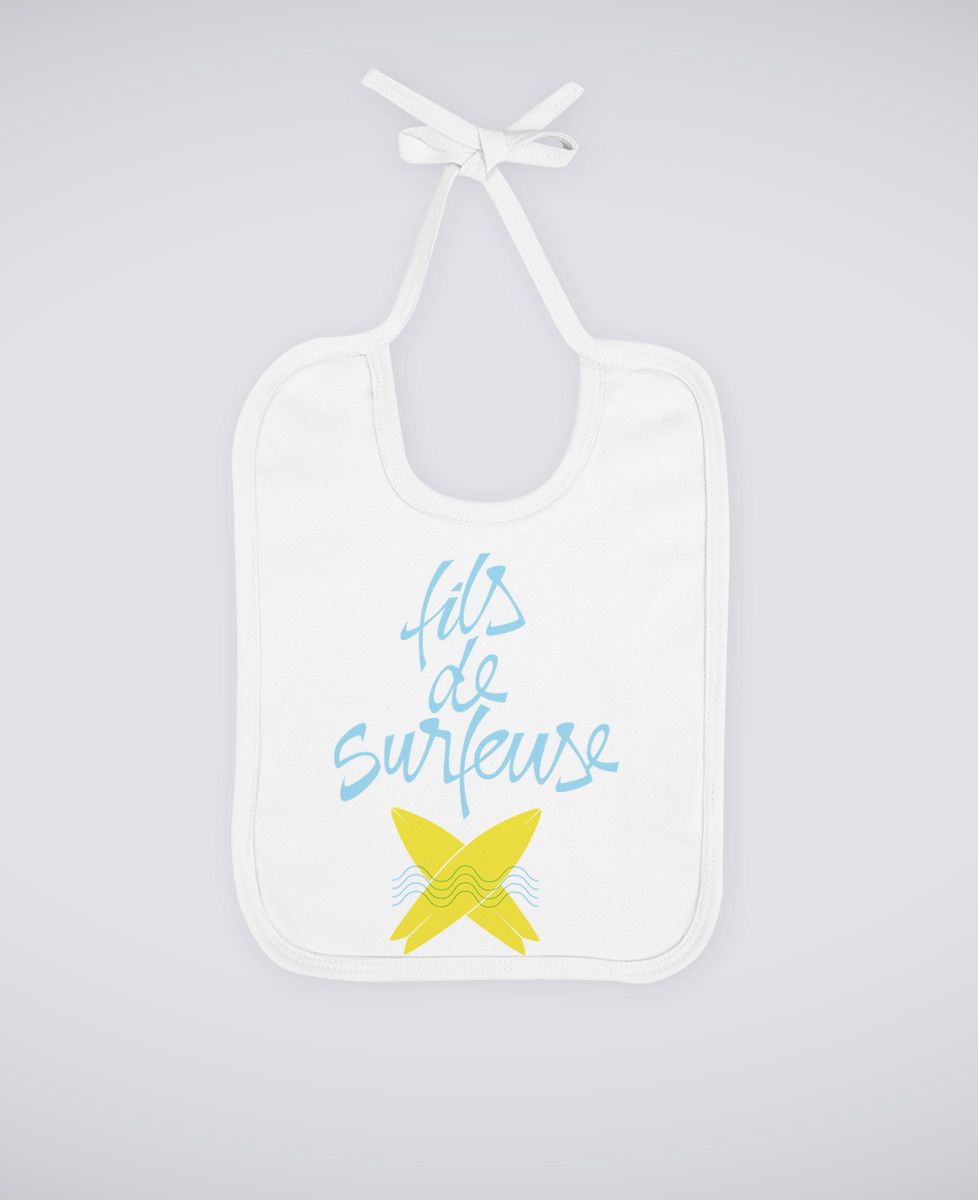 Bavoir Fils de surfeuse - Sport