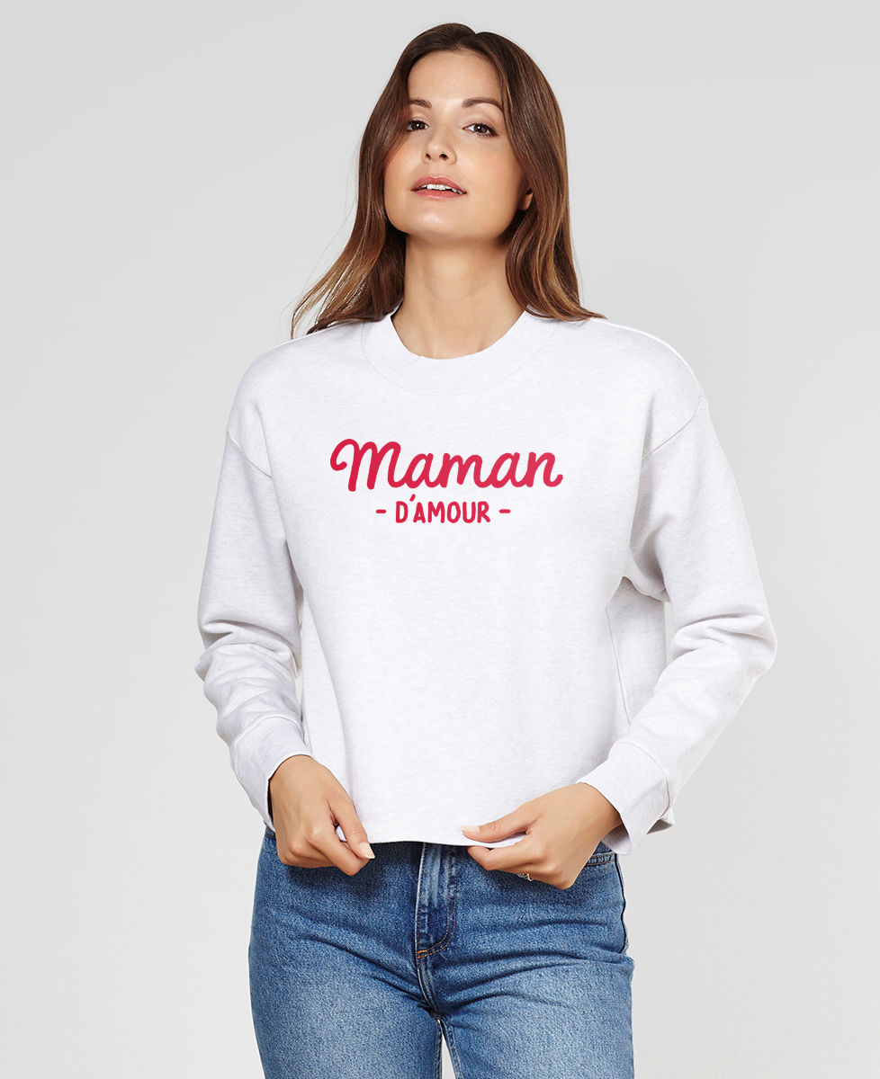 Sweatshirt femme Maman d'amour