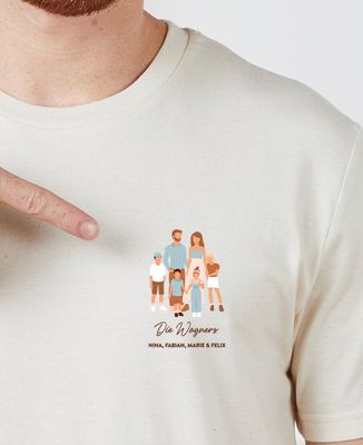 T-Shirt für Männer Gezeichnete Familie individualisiert - Geschenk Opa, Geschenke Oma