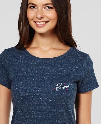 T-Shirt femme Bisou coeur (brodé)