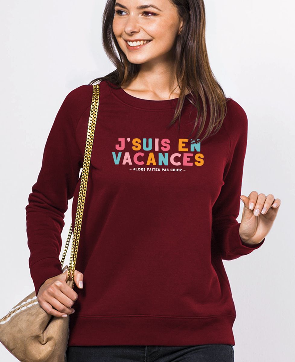 Sweatshirt femme J'suis en vacances