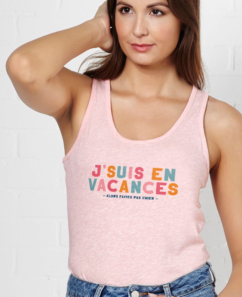Débardeur femme J'suis en vacances
