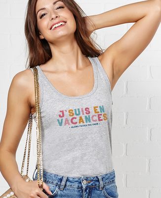 Débardeur femme J'suis en vacances