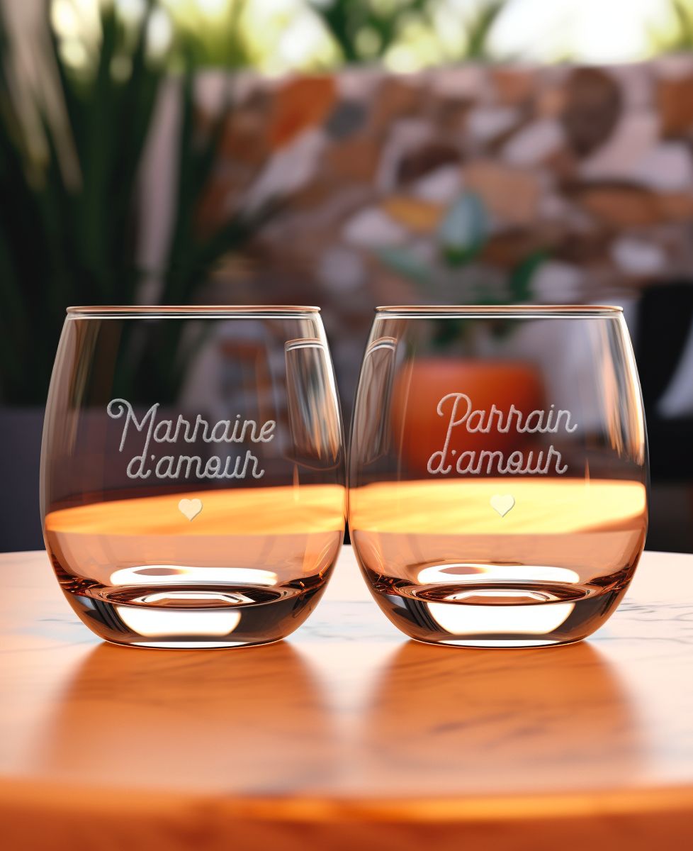 Verre à whisky Parrain d'amour - Apéro, Mariage