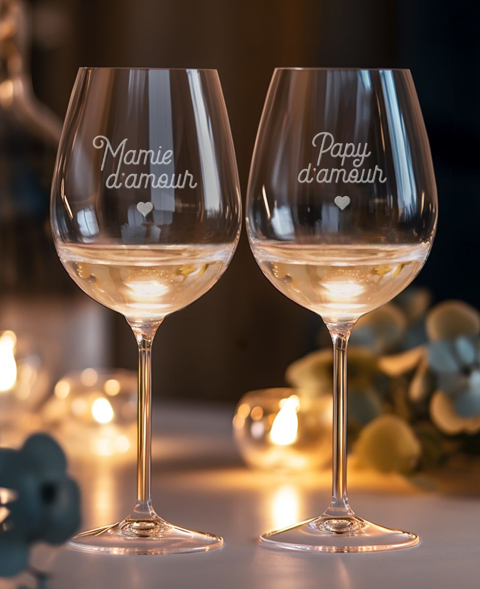 Verre à vin Papy d'amour - Apéro, Mariage