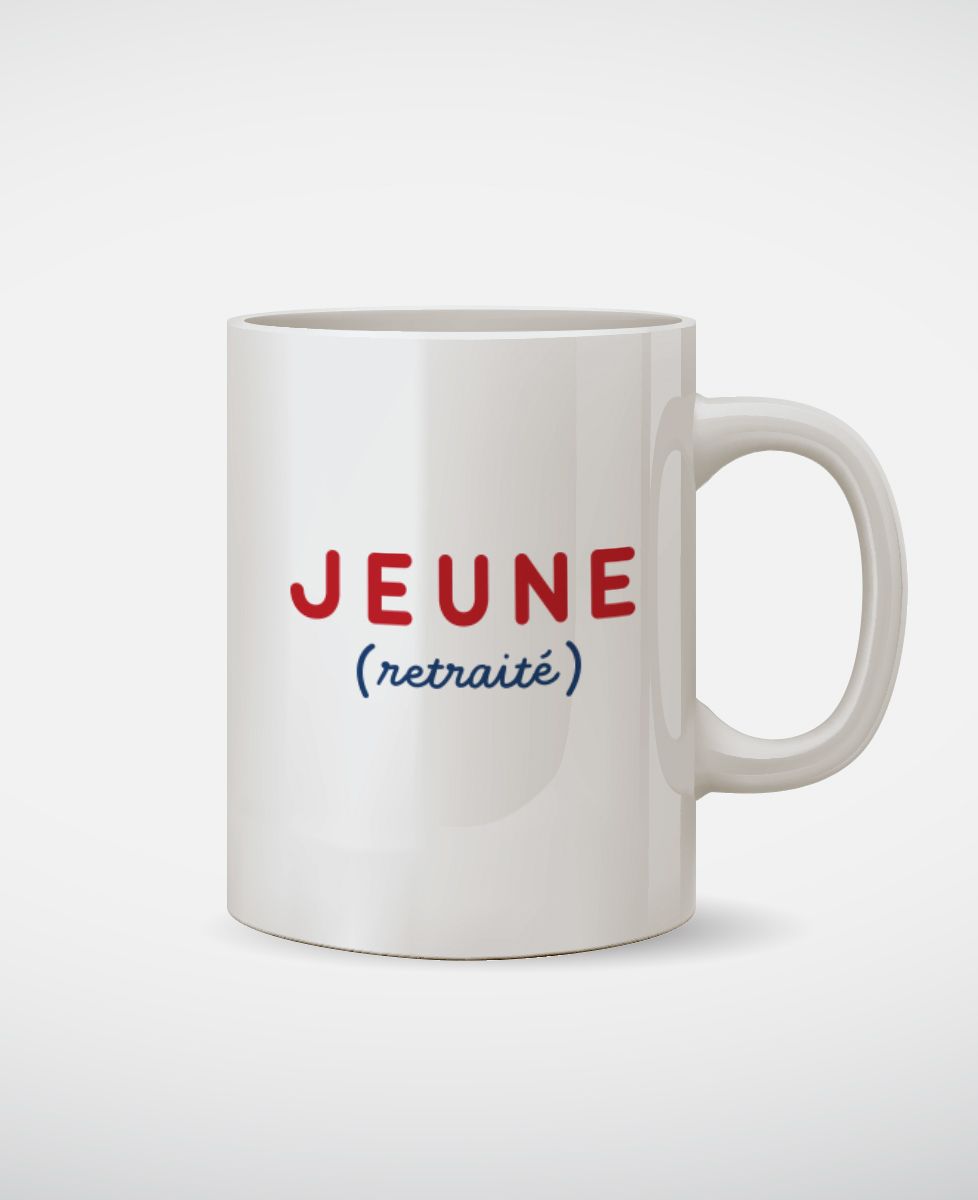 Mug Jeune Retraité - Cadeaux Papy, Cadeaux Mamie