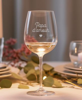 Verre à vin Papa d'amour - Cadeaux Papa, Apéro, Cadeaux Couple, Mariage