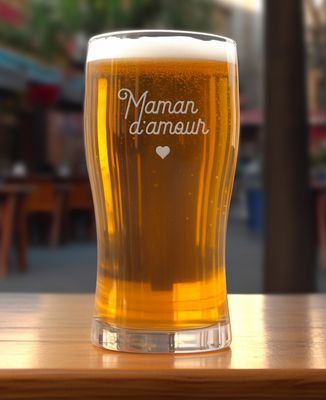Verre à bière Maman d'amour - Cadeaux Maman, Apéro, Mariage