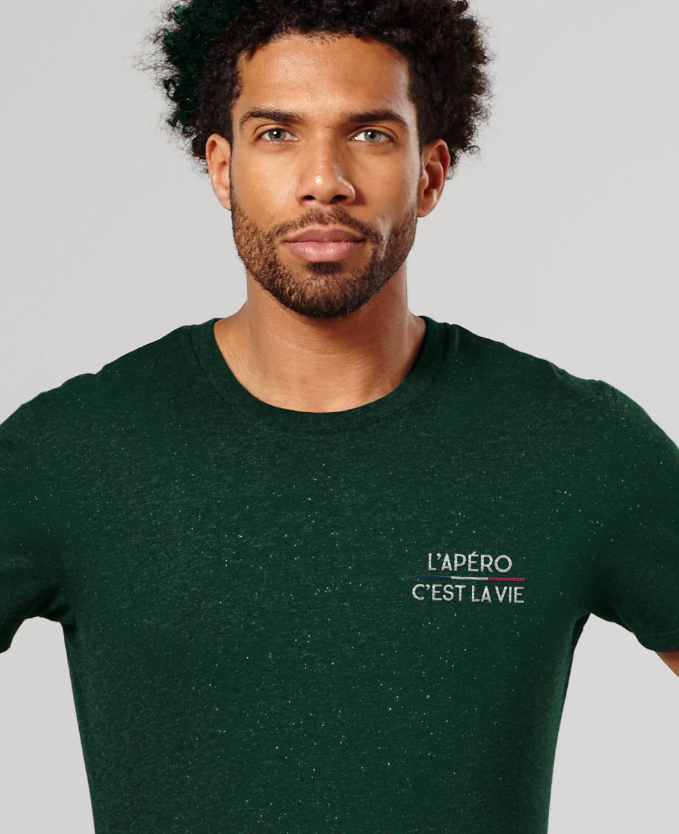 T-Shirt homme L'apéro c'est la vie (brodé)