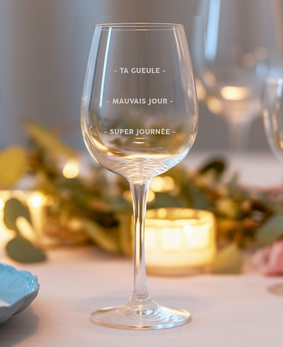 Verre à vin Dose d'humeurs - Apéro, Mariage