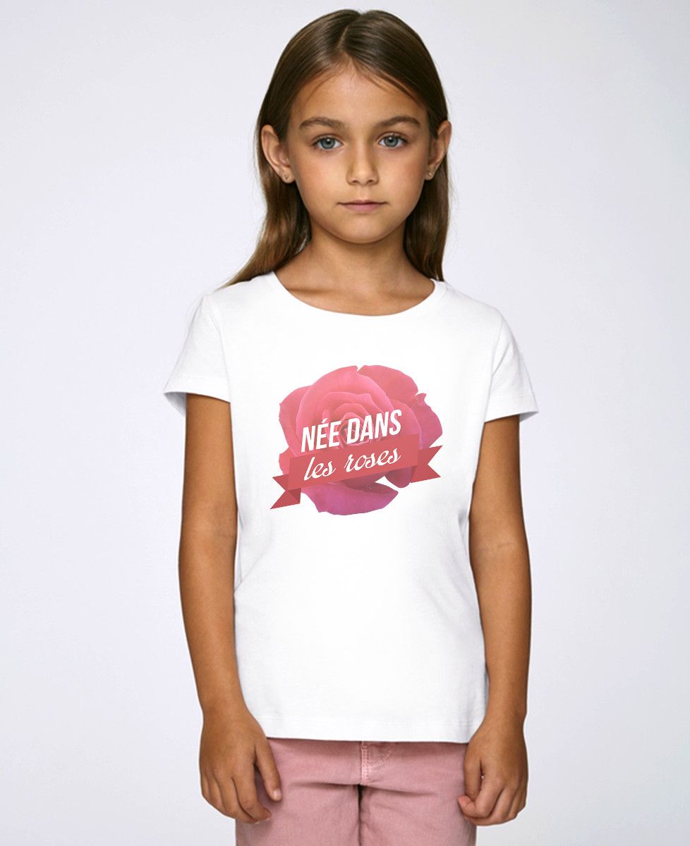 T-Shirt enfant Née dans les roses