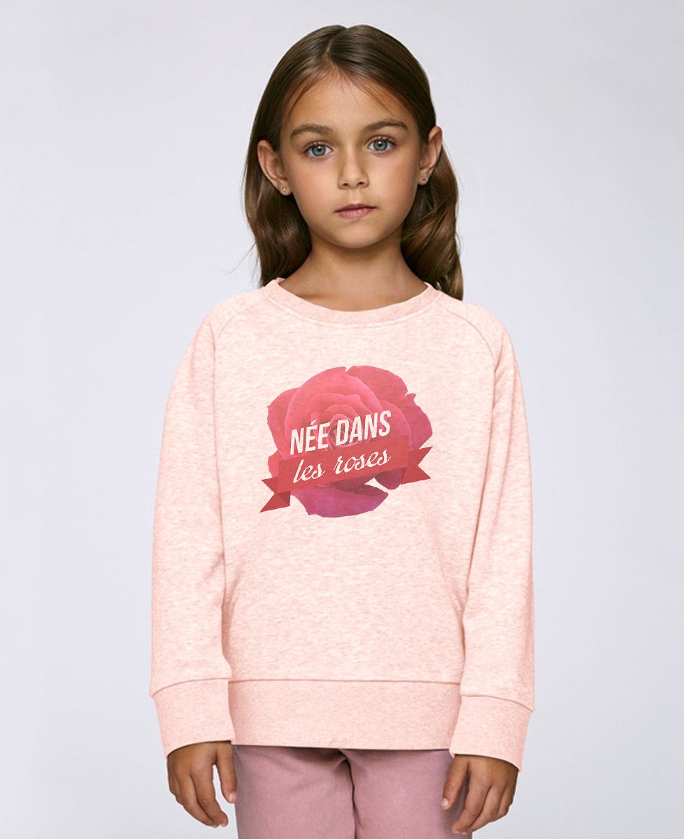 Sweatshirt enfant Née dans les roses