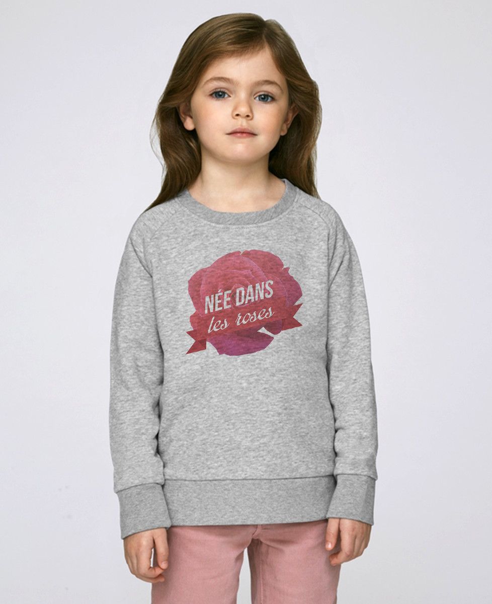 Sweatshirt enfant Née dans les roses