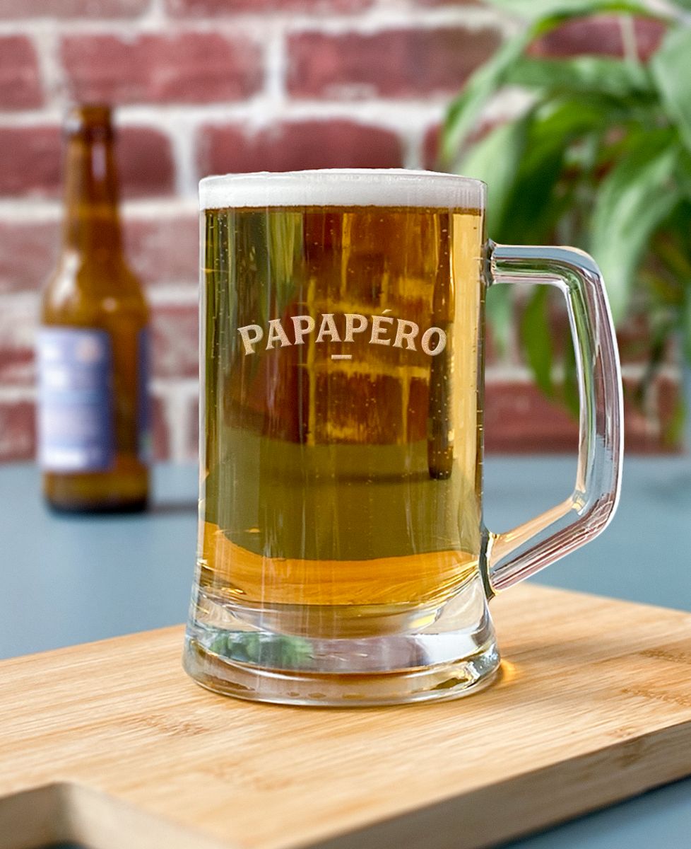 Chope de bière Papapéro (gravé) - Apéro