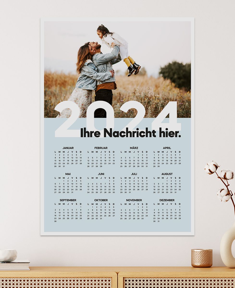 Poster Kalender 2024 Foto und Text zum Selbstgestalten  Monsieur TSHIRT