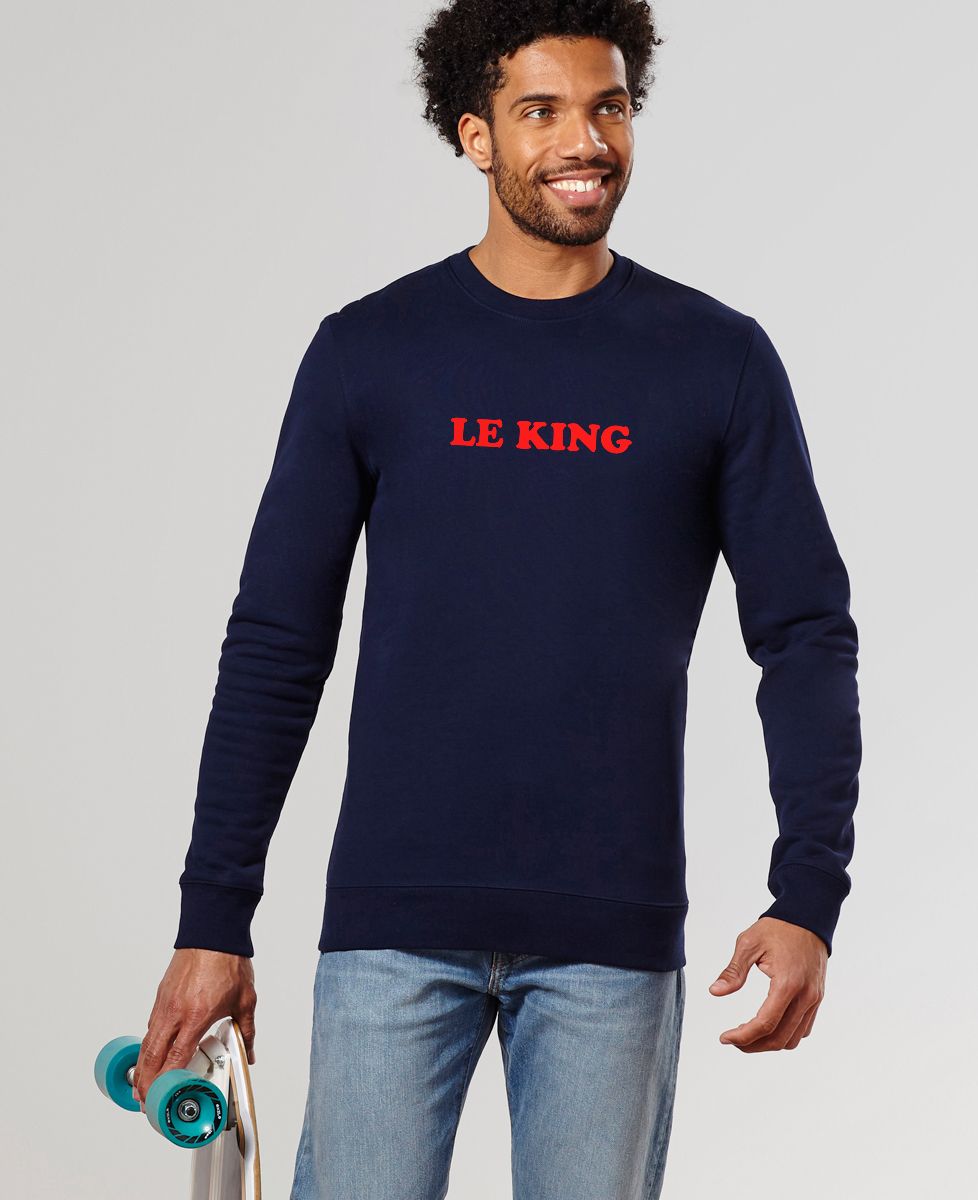 Sweatshirt homme Le king - Cadeaux Couple, Duo assortis