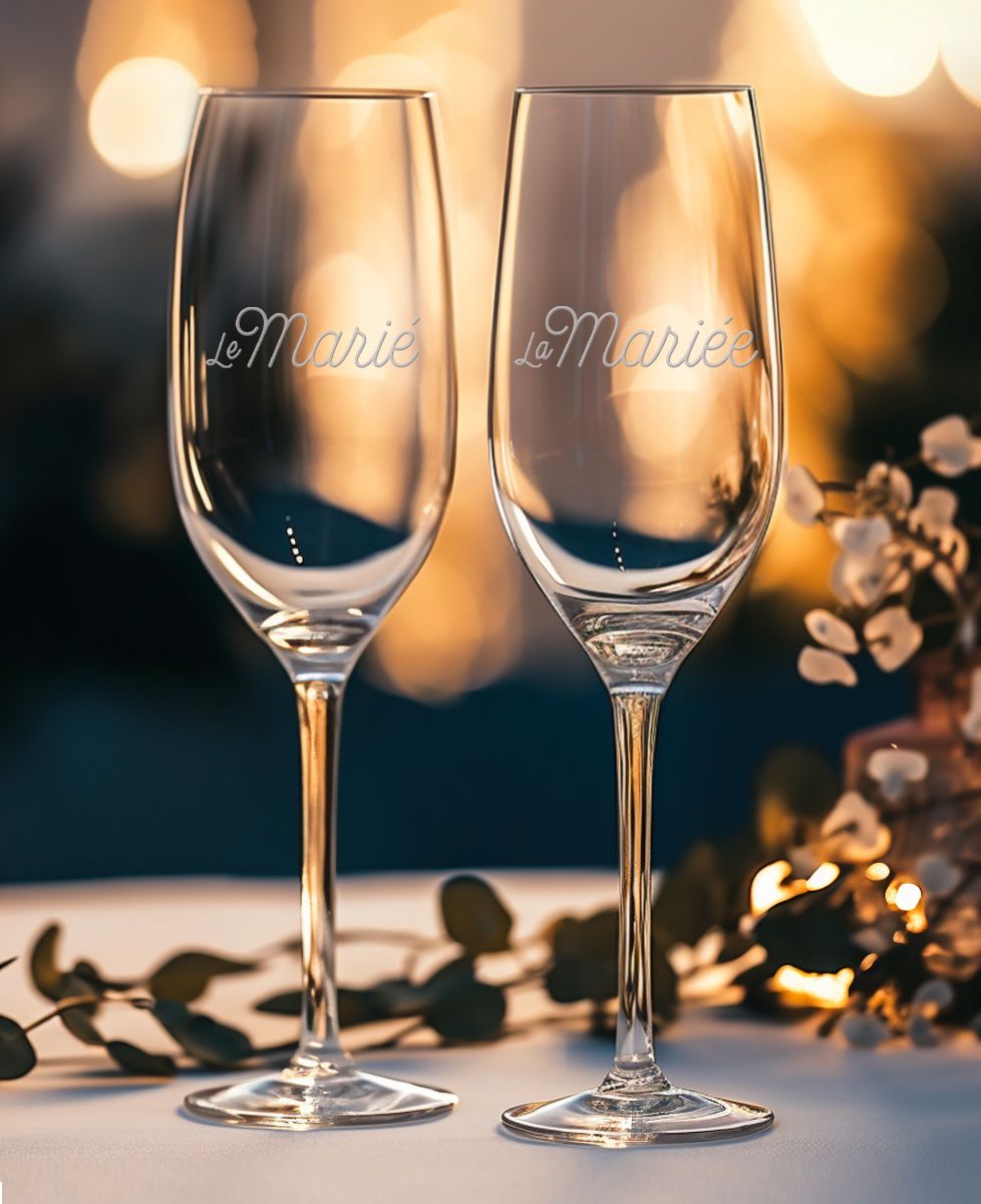 Flûte à champagne La mariée personnalisé - EVJF, Mariage