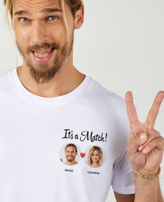 T-Shirt für Männer It's a match personalisiert - Geschenke für Paare