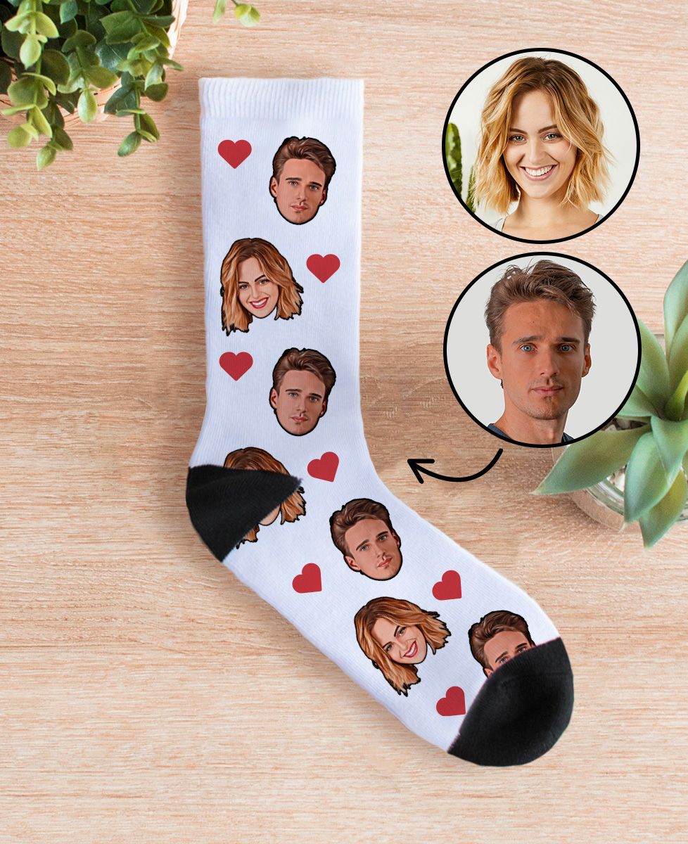 Chaussettes Personnalisées Avec Photo - Cadeau Drôle Et Unique Pour Noël, Anniversaire, Homme/Femme - 10